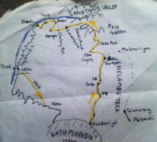 My Helambu to Langtang route