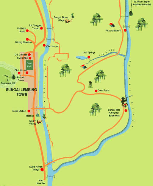 Sungai Lembing map