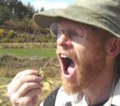 Stewgreen eating a grasshopper in Korea