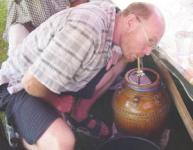 Stewgreen drinking tapai in Sabah