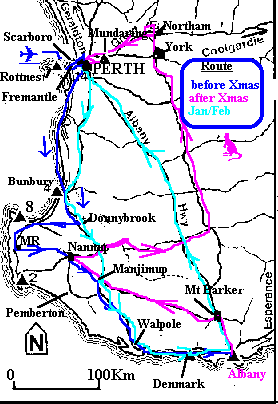 Map of my WA travels